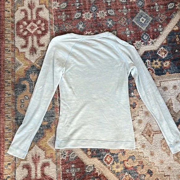 Smartwool Women's Classic Thermal Merino Base Layer Crew Winter Sky Heather - Picture 4 of 13